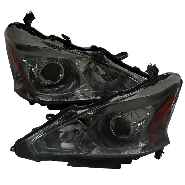 Spec-D Tuning Nissan Altima Sedan - Projector Headlights - Smoked Lens 13-15 2LHP-ALT13G-GO